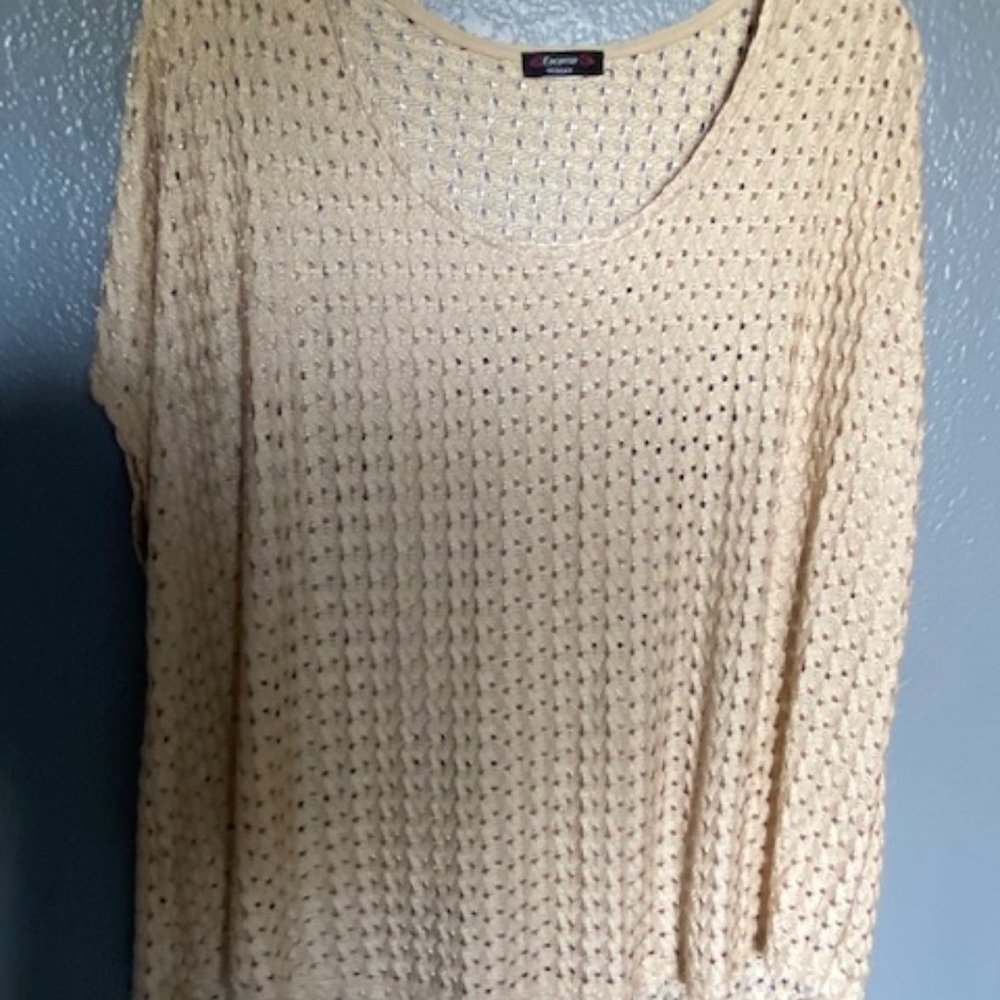 Gold Cocomo Lace Shirt size large